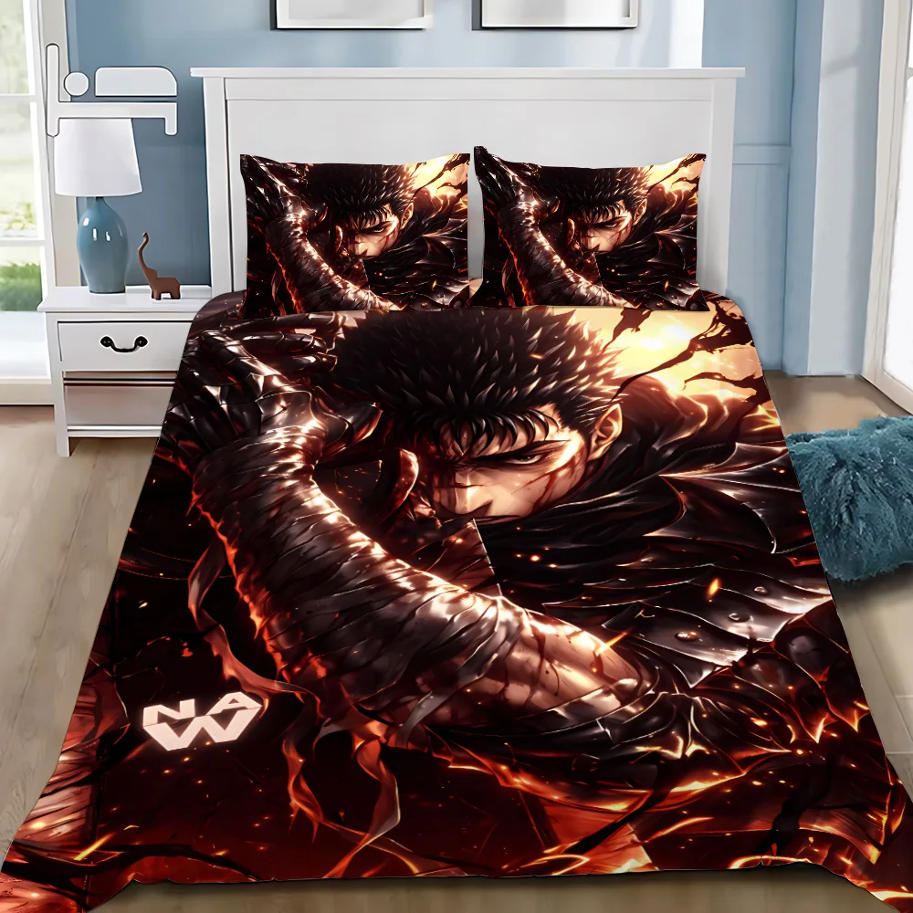 Berserk Anime Guts Retro Bedding Set Cartoon