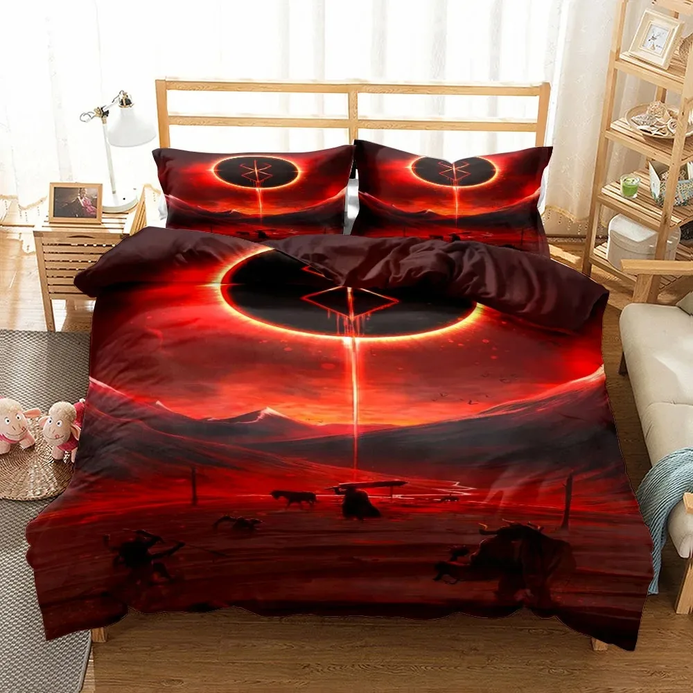 Berserk Anime Print Logo Bedding Set