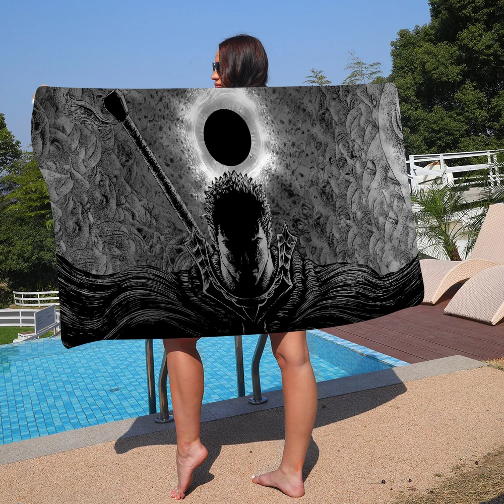 Berserk Retro Beach Towel Cartoon Cute Summer