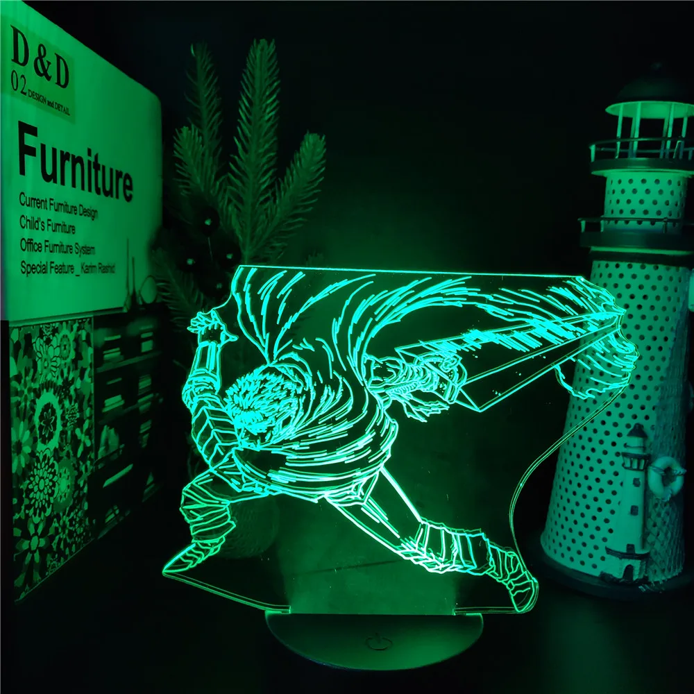 Berserk Guts Acrylic Basic Led Lamp