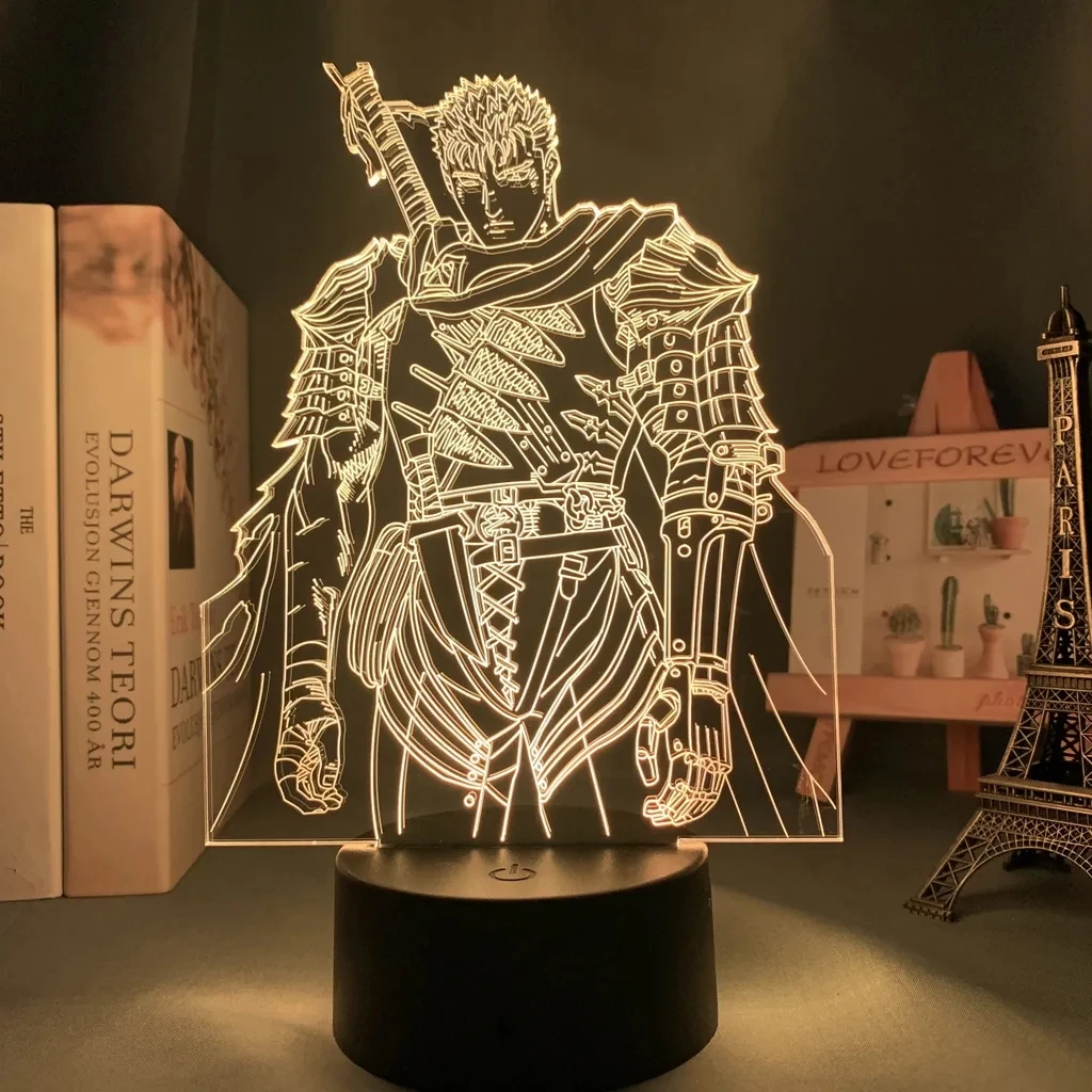 Hot Design Berserk Guts Acrylic Bedroom Decor Led Lamp