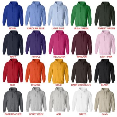hoodie color chart - Bersek UK Shop