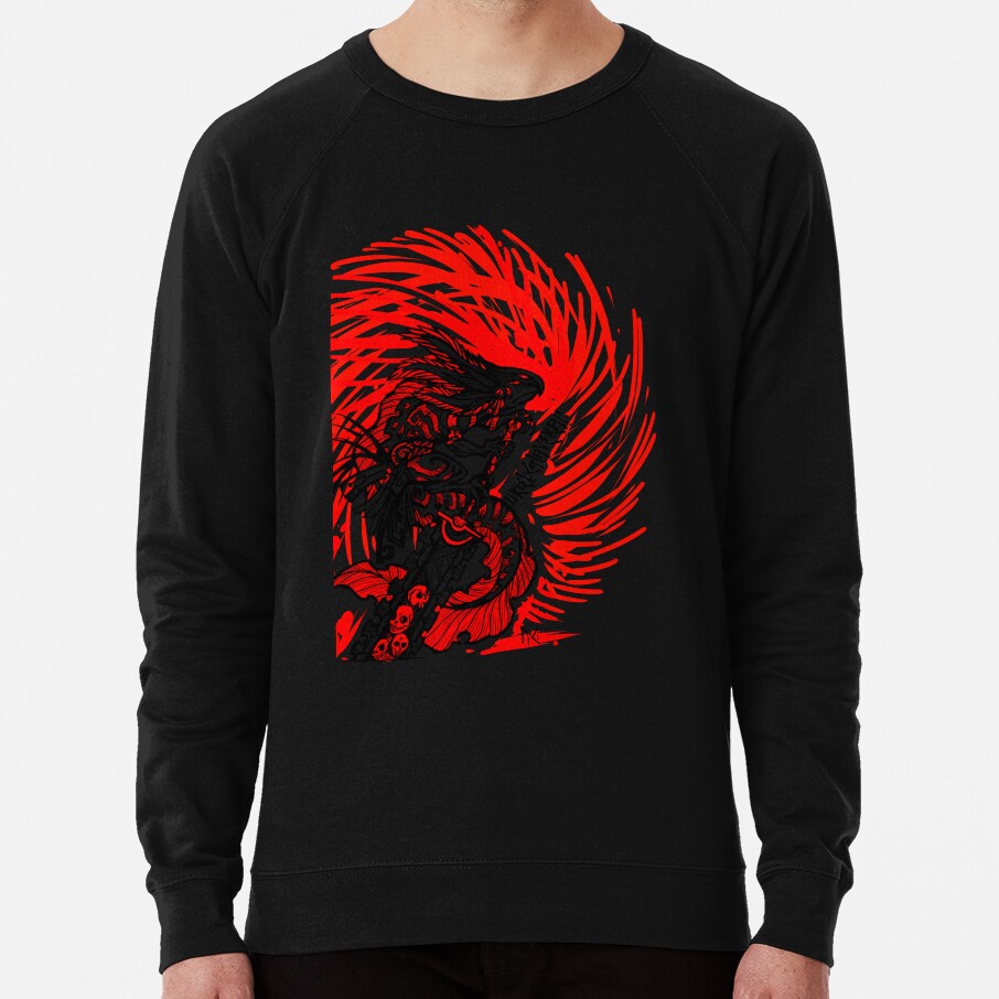 Red Warrior Axolotl Berserk Sweatshirt - Image 7