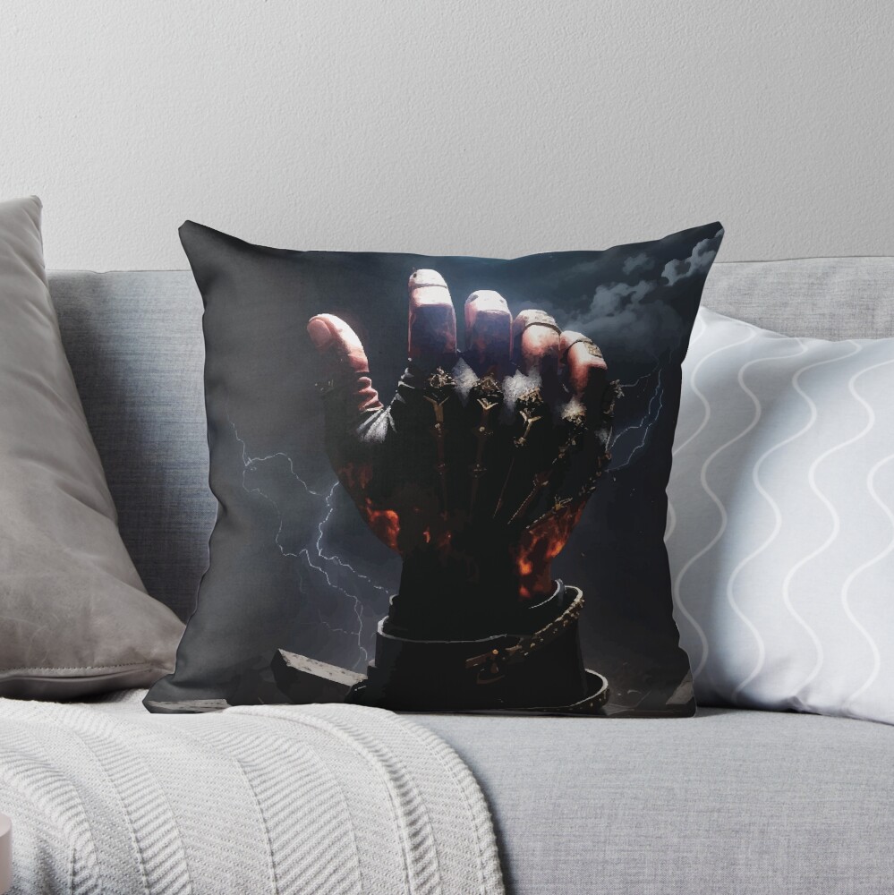 Berserk God Hand Colour Illustration Throw Pillow