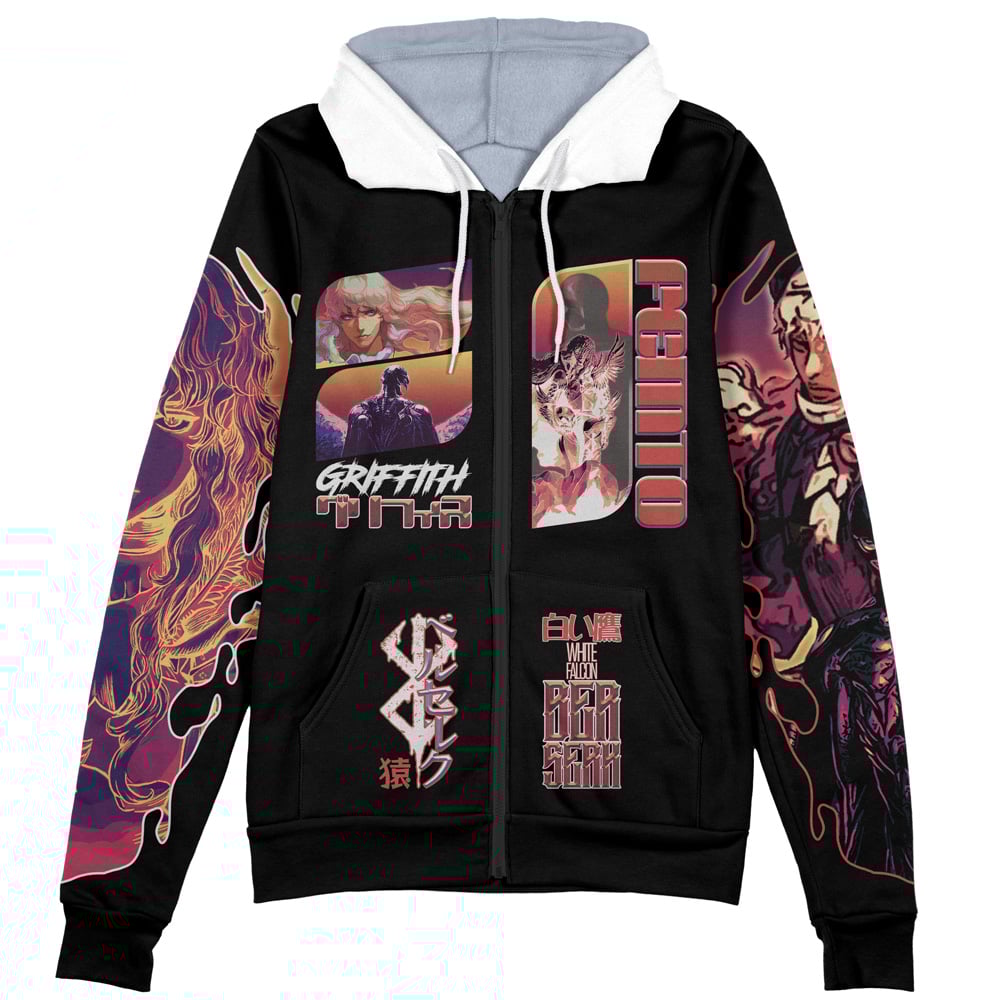 Griffith V2 Berserk Streetwear Zip Hoodie Jacket - Image 2